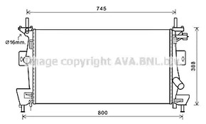 Радиатор системы охлаждения двигателя AVA QUALITY COOLING FD2475