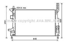 Радиатор охлаждения двигателя AVA QUALITY COOLING FD2602