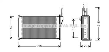 FD6098 AVA QUALITY COOLING Радиатор отопителя