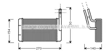 Теплообменник отопления салона AVA QUALITY COOLING FD6132