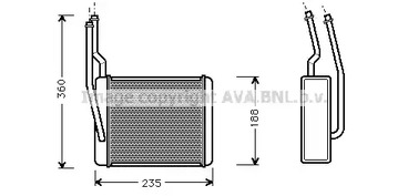 FD6272 AVA QUALITY COOLING Теплообменник, отопление салона