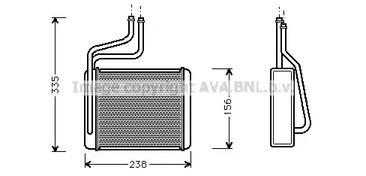 Радиатор печки AVA QUALITY COOLING FD6286