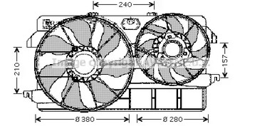 вентилятор охлаждения AVA QUALITY COOLING FD7535