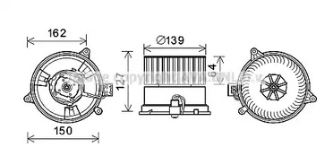 Двигатель вентилятора AVA QUALITY COOLING FD8576
