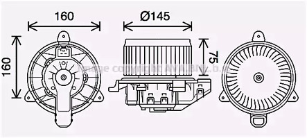 Двигатель вентилятора AVA QUALITY COOLING FD8626