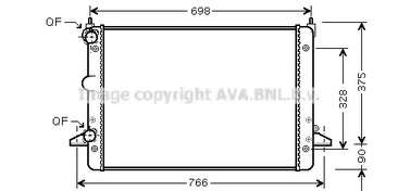 Радиатор охлаждения двигателя AVA QUALITY COOLING FDA2396