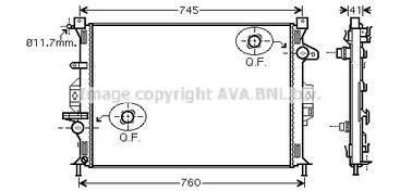 FDA2424 AVA QUALITY COOLING радиатор охлаждения двс