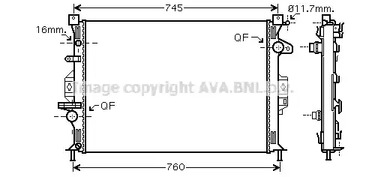 FDA2425 AVA QUALITY COOLING радиатор системы охлаждения АКПП