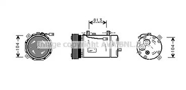 Компрессор кондиционера AVA QUALITY COOLING FDAK267