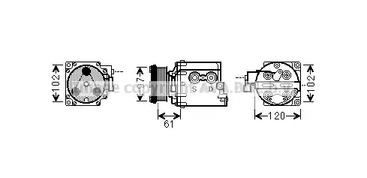 Компрессор кондиционера AVA QUALITY COOLING FDAK436