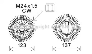 Вискомуфта вентилятора AVA QUALITY COOLING FDC446