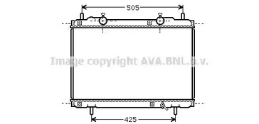 Радиатор системы охлаждения двигателя AVA QUALITY COOLING FT2167