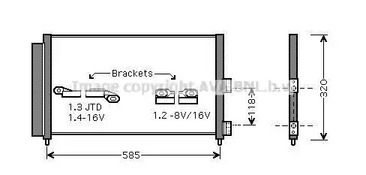 Радиатор кондиционера AVA QUALITY COOLING FT5289D