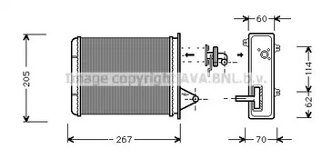 FT6089 AVA QUALITY COOLING Радиатор печки