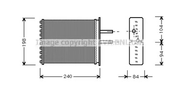 FT6193 AVA QUALITY COOLING Радиатор печки