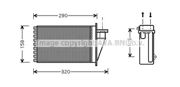 FT6266 AVA QUALITY COOLING Радиатор отопителя