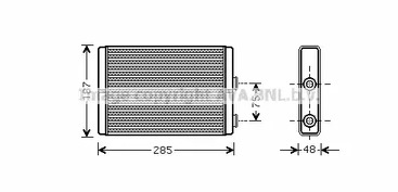 FT6325 AVA QUALITY COOLING Радиатор печки