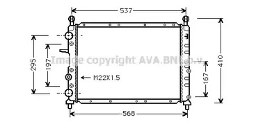 Радиатор системы охлаждения двигателя AVA QUALITY COOLING FTA2094