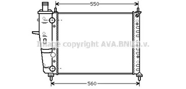 Радиатор системы охлаждения двигателя AVA QUALITY COOLING FTA2230