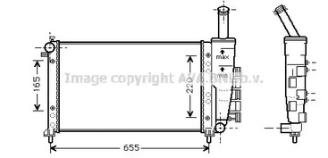 FTA2275 AVA QUALITY COOLING Радиатор системы охлаждения с компенсационным бачком