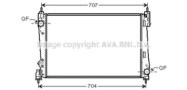 Радиатор охлаждения двигателя AVA QUALITY COOLING FTA2454