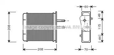 FTA6150 AVA QUALITY COOLING Радиатор отопителя