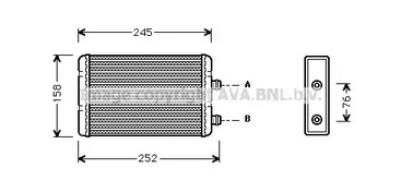 FTA6220 AVA QUALITY COOLING радиатор печки