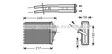 Теплообменник отопление салона AVA QUALITY COOLING FTA6304