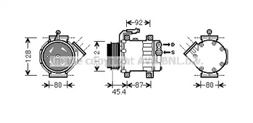 Компрессор кондиционера AVA QUALITY COOLING FTAK366