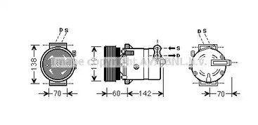 Компрессор кондиционера AVA QUALITY COOLING FTK383