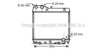 Радиатор, охлаждение двигателя AVA QUALITY COOLING HD2161