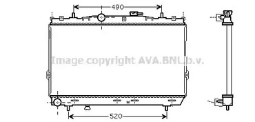 Радиатор, охлаждение двигателя AVA QUALITY COOLING HY2095