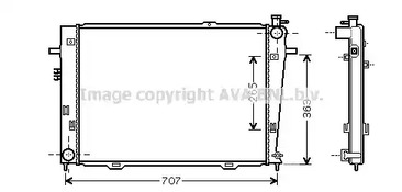 Радиатор системы охлаждения двигателя AVA QUALITY COOLING HY2126
