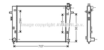 Радиатор охлаждения двигателя AVA QUALITY COOLING HY2204