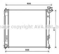 Радиатор системы охлаждения двигателя AVA QUALITY COOLING HY2284