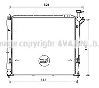 Радиатор охлаждение двигателя AVA QUALITY COOLING HY2346