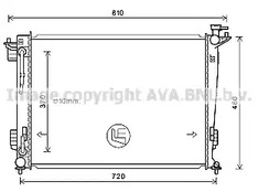 Радиатор охлаждения двигателя AVA QUALITY COOLING HY2372