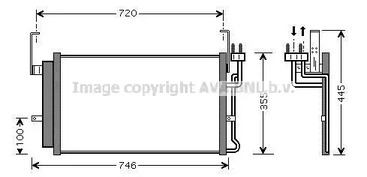 HY5084D AVA QUALITY COOLING Радиатор кондиционера с осушителем