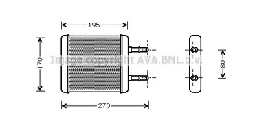 HY6061 AVA QUALITY COOLING Теплообменник, отопление салона