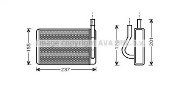 Радиатор печки AVA QUALITY COOLING HY6089