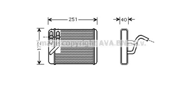 Теплообменник, отопление салона AVA QUALITY COOLING HY6120