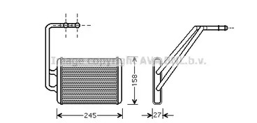 Радиатор печки AVA QUALITY COOLING HY6121