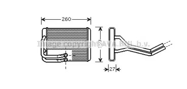 Теплообменник отопления салона AVA QUALITY COOLING HY6122