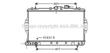 Радиатор системы охлаждения двигателя AVA QUALITY COOLING HYA2088