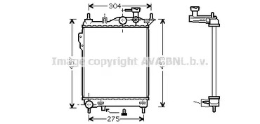 Радиатор охлаждение двигателя AVA QUALITY COOLING HYA2099