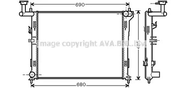 HYA2179 AVA QUALITY COOLING радиатор системы охлаждения