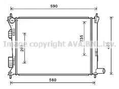 Радиатор охлаждение двигателя AVA QUALITY COOLING HYA2277
