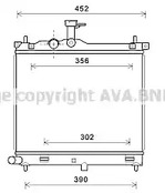 Радиатор охлаждение двигателя AVA QUALITY COOLING HYA2291