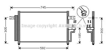 Радиатор кондиционера HYUNDAI: ACCENT LC 1.5/1.6 00-, ACCENT седан AVA QUALITY COOLING HYA5082D