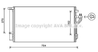 Радиатор кондиционера AVA QUALITY COOLING HYA5279D